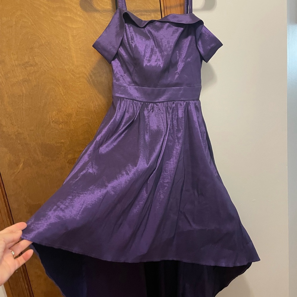 B Darlin Shimmering Purple Formal Dress